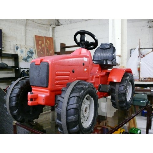 312 - LARGE RED RIDE ON TOY TRACTOR
