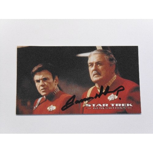 299 - A Signed Star Trek Generations SkyBox widevision trading card , No 68 