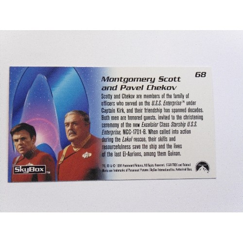 299 - A Signed Star Trek Generations SkyBox widevision trading card , No 68 