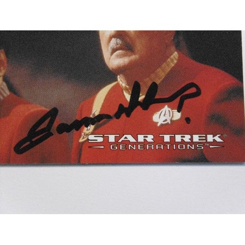 299 - A Signed Star Trek Generations SkyBox widevision trading card , No 68 