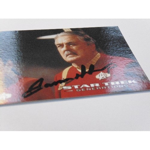 299 - A Signed Star Trek Generations SkyBox widevision trading card , No 68 