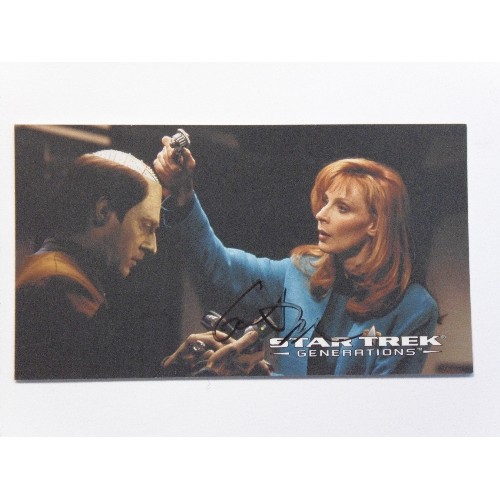 297 - A Signed Star Trek Generations SkyBox widevision trading card , No 31 