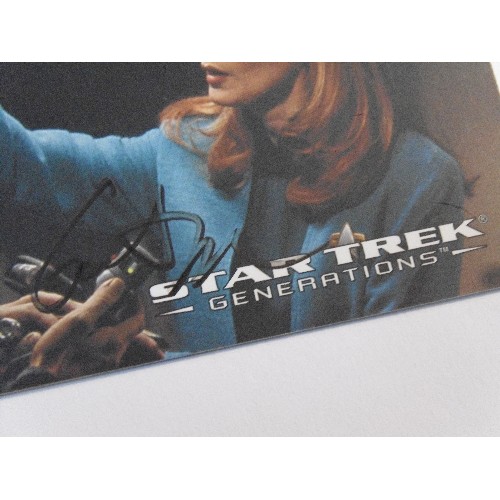 297 - A Signed Star Trek Generations SkyBox widevision trading card , No 31 