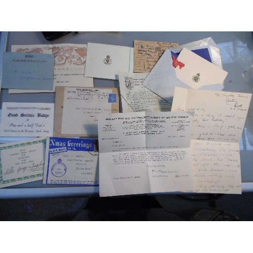 276 - Collection of mostly WW2 ephemera from a member of the Womens Land Army. Includes letters to and fro... 