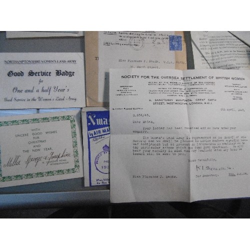 276 - Collection of mostly WW2 ephemera from a member of the Womens Land Army. Includes letters to and fro... 