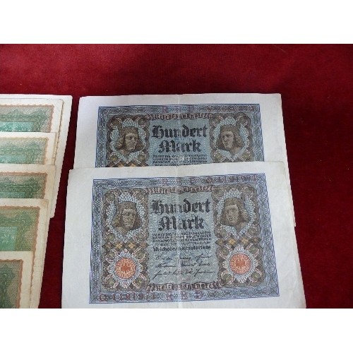 1 - COLLECTION OF EARLY BANK NOTES 7 X No 50 FUNFZIG MARKS (GERMAN) PRINTED IN BERLIN 24th JUNE1919
 2 X... 