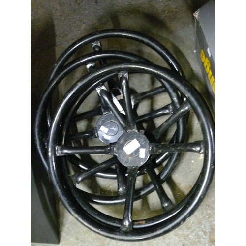 403 - 4 WHEEL HANDLES - IF YOU'RE IMAGINATIVE MAYBE A SUBMARINE