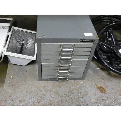 404 - BIZLEY, STEEL, 10 OFFICE DRAWERS