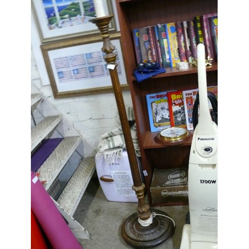 405 - WOODEN CARVED STANDARD LAMP BASE