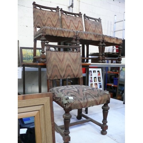 1046 - 12 ANTIQUE, VINTAGE AND RETRO CHAIRS . INCLUDES SET OF 4 VICTORIAN CHAIRS WITH CARVING TO BACK RAIL ... 