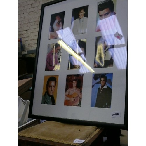 1048 - 9 ELVIS PRESLEY PHOTOGRAPHS IN A MULTI FRAME