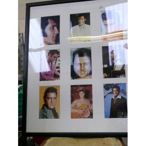 1048 - 9 ELVIS PRESLEY PHOTOGRAPHS IN A MULTI FRAME