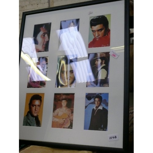 1048 - 9 ELVIS PRESLEY PHOTOGRAPHS IN A MULTI FRAME