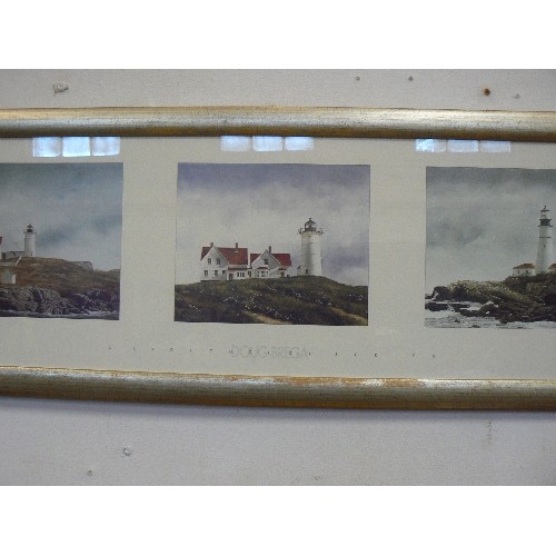 172 - FRAMED AND GLAZED LIGHTHOSE SERIES OF PRINTS DOUG BREGA