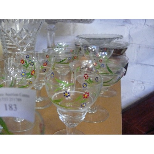 183 - LARGE COLLECTION OF GLASSWARE