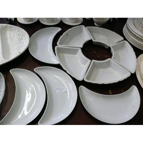 212 - COLLECTION OF CERAMIC AND GLASS HOR D'OEURVE DISHES