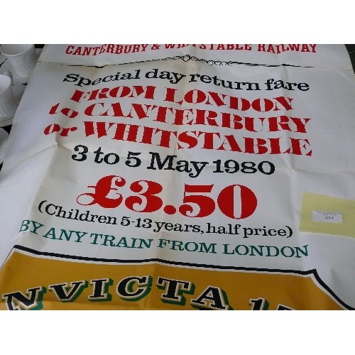 283 - POSTER ADVERTISING THE 150TH ANNIVERSARY OF THE OPENING OF THE CANTERBURY & WHITSTABLE RAILWAY 1830-... 