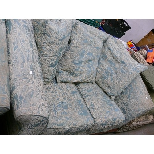 363 - STUNNING SUITE 'TROPICO JADE' UPHOLSTERY WITH A DELICATE ORIENTAL INFLUENCE, A CHAIR, TWO SEATER AND... 