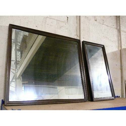 427 - SQUARE AND RECTANGULAR MATCHING MIRRORS, READY TO HANG