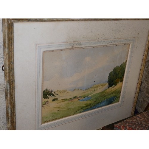 483 - COLLECTORS WATERCOLOUR FRAMED  'SAND DUNES' (NO GLASS)