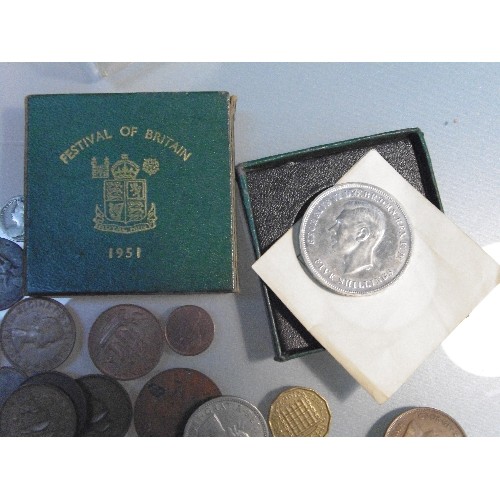 288 - Large quantity of British coins including crowns (1951 Festival of Britain Unc), Churchill, 1977, 19... 