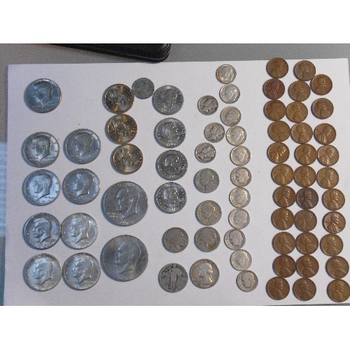 289 - Collection of 20th Century USA coins, 1 Dollar to 1 Cent. Includes 1976 Liberty Dollar, 1977 Liberty... 