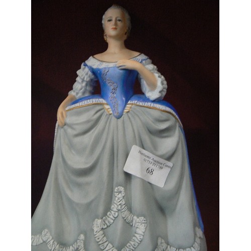 68 - FRANKLIN PORCELAIN 'MARIE ANTIONETTE' LIMITED EDITION FIGURINE PLUS A FRANKLIN PORCELIN 'CATHERINE T... 