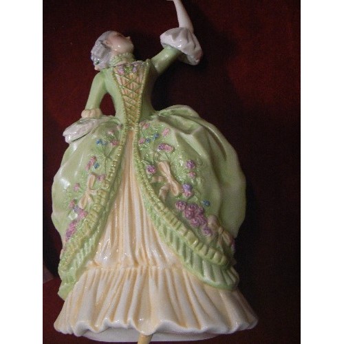 69 - FRANKLIN PORCELAIN CHARLOTTE 'THE QUADRILLE' FIGURINE, FRANKLIN PORCELAIN ARABELLA 'THE WALTZ' FIGUR... 