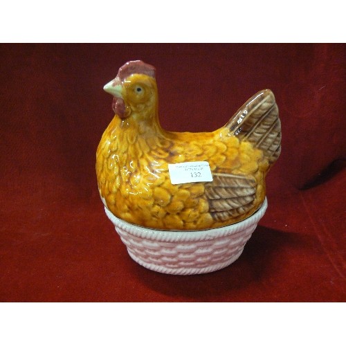 132 - CHICKEN CROCK EGG HOLDER.