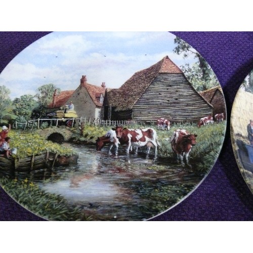 141 - COMPLETE SET OF TWELVE DANBURY MINT COLLECTORS' PLATES 'THE FARM YEAR' BY WEDGWOOD.