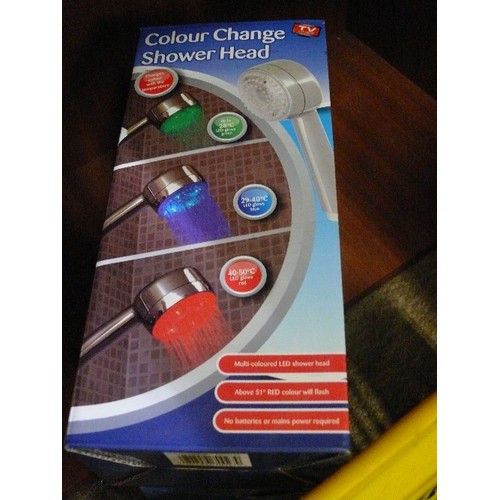 158 - SUPER PLUNGER AND COLOUR CHANGE SHOWER HEAD BOTH NEW IN BOX.