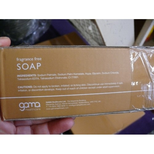 162 - TWO BOXES OF 250 (500 IN TOTAL) BRAND NEW 15G BARS OF FRAGRANCE FREE SOAP.