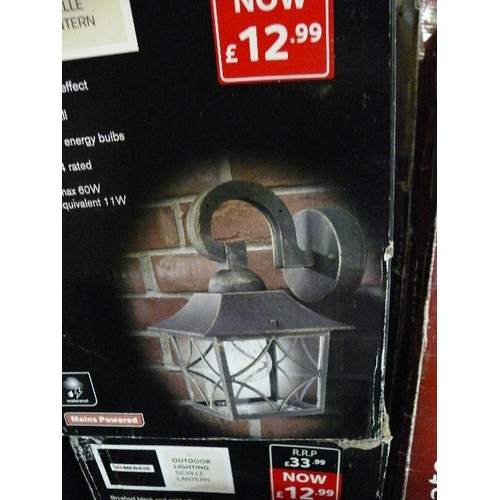 167 - FOUR BRAND NEW BOXED OUTDOOR LIGHTING SEVILLE LANTERNS.