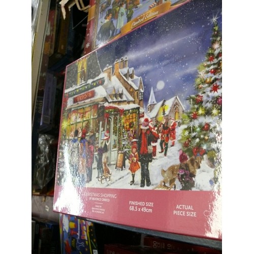 215 - SELECTION OF EIGHTEEN CHRISTMAS THEMED JIGSAW PUZZLES INCLUDING GIBSONS, WADDINGTONS AND RAVENSBURGE... 