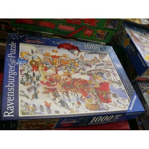 213 - SELECTION OF TWENTY CHRISTMAS THEMED JIGSAW PUZZLES INCLUDING RAVENSBURGER, WADDINGTONS AND WH SMITH... 