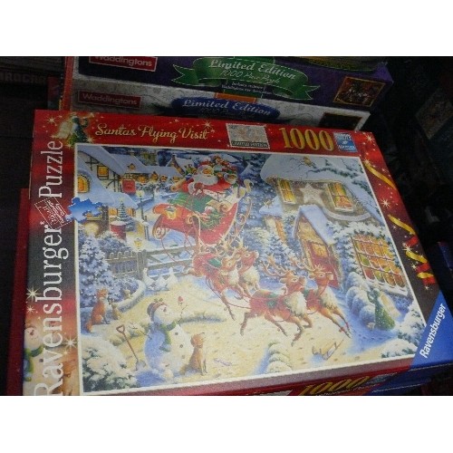 213 - SELECTION OF TWENTY CHRISTMAS THEMED JIGSAW PUZZLES INCLUDING RAVENSBURGER, WADDINGTONS AND WH SMITH... 