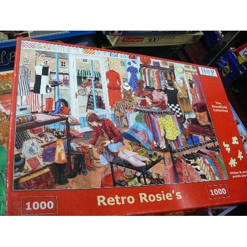 222 - SELECTION OF SIXTEEN JIGSAW PUZZLES INCLUDING CORONATION STREET, CHRISTMAS, FALCON AND WADDINGTONS.