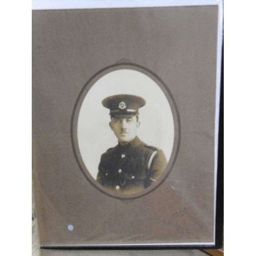 325 - WW1. A folder book with loose leaves inserted being research into 