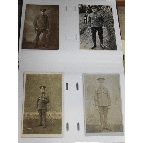 321 - WW1 - An impressive collection of WW1 real photographic & other postcards (over 100). The album is d... 