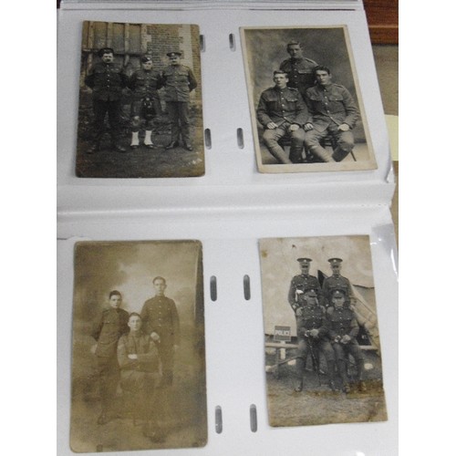 321 - WW1 - An impressive collection of WW1 real photographic & other postcards (over 100). The album is d... 