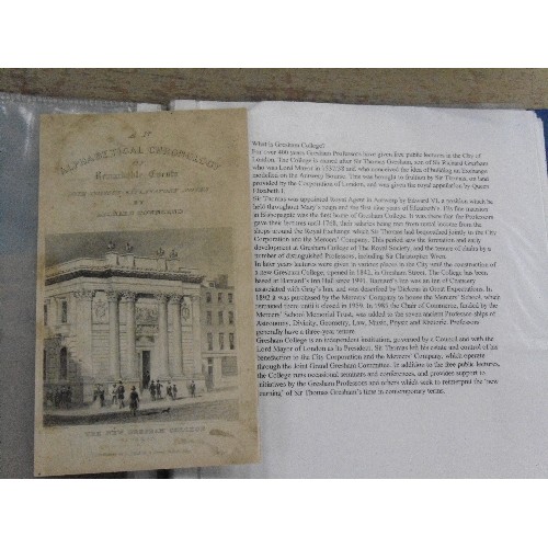 324 - An album of engravings,a few late 18th, mostly 19th Century of notable people from history, also bui... 