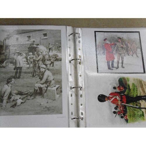 327 - A ringbinder album with well presented research, life history and illustrations of the work of the W... 