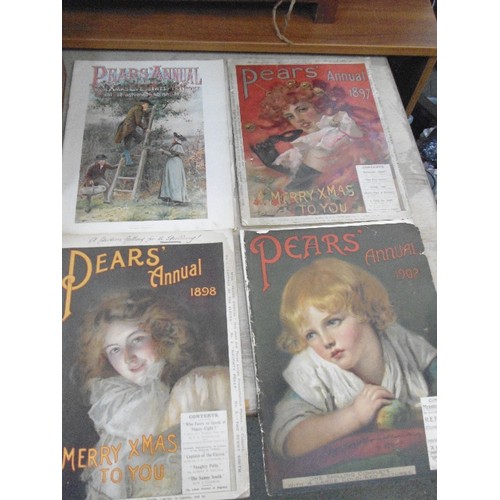 326 - A good collection of original Pears Christmas Annuals for the years 1896, 1897, 1898, 1902, 1906 (Th... 