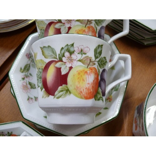 235 - JOHNSON BROTHERS 'FRESH FRUIT' DINNER SERVICE COMPRISING OF SIX DINNER PLATES, SIX TEA PLATES, SIX C... 