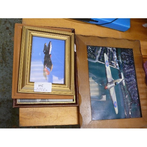 264 - FIVE MILITARY FRAMED PICTURES (SMALL).