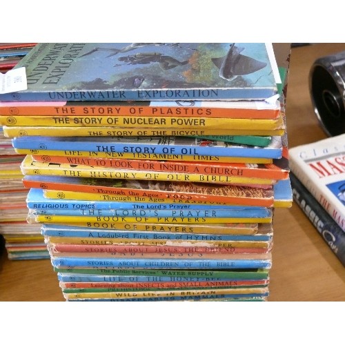 380 - LADYBIRD - STACK OF OVER 40 LADYBIRD BOOKS INCLULDING - THE STORY OF OIL, THE STORY OF THE BICYCLE, ... 