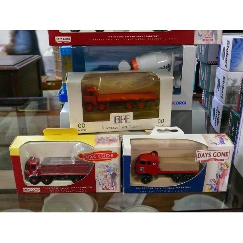 342 - ELEVEN BOXED VEHICLES TO INCLUDE A TESCO PETROL TANKER, CORGI HOTPOINT, CORGI PREMIX SUPERHAULER ETC... 