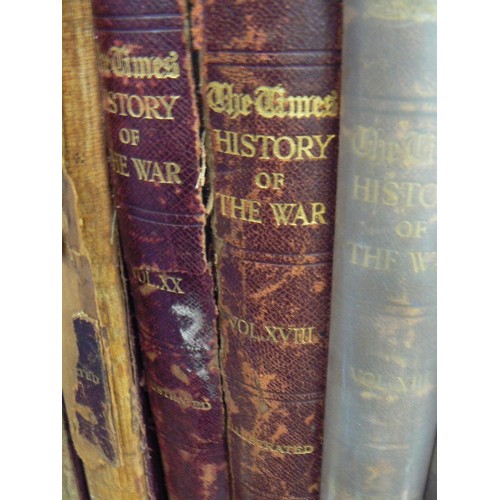 432 - VINTAGE 'THE TIMES' HISTORY OF THE WAR, FOURTEEN VOLUMES.