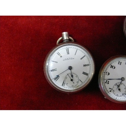 27 - A collection of antique pocket watches, including an 800 silver finely engraved ladies watch, a full... 