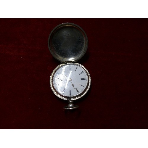 27 - A collection of antique pocket watches, including an 800 silver finely engraved ladies watch, a full... 